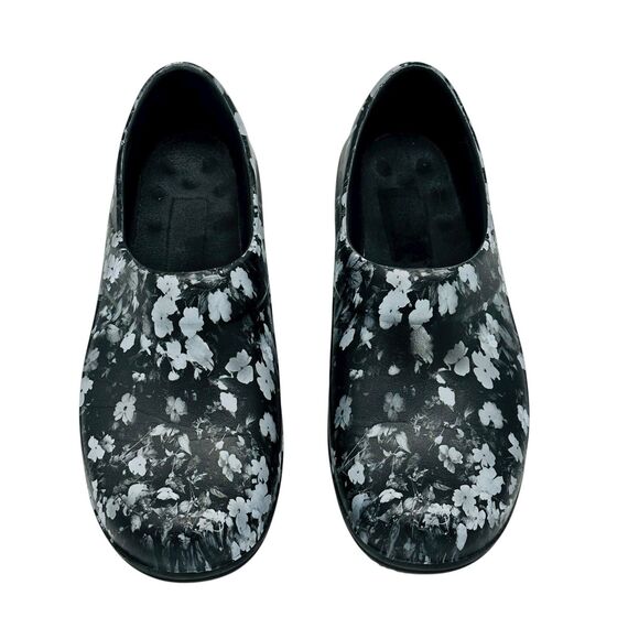 CROCS Neria Pro II Graphic Clogs Floral Flowers 205385 Womens Size 9 Black Gray - Picture 4 of 8